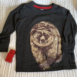 Toddler long sleeve t-shirt with bear graphics